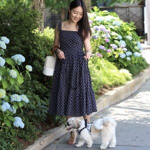 💥 ANN TAYLOR Blue White Square Neck Sundress NWT Sz 6